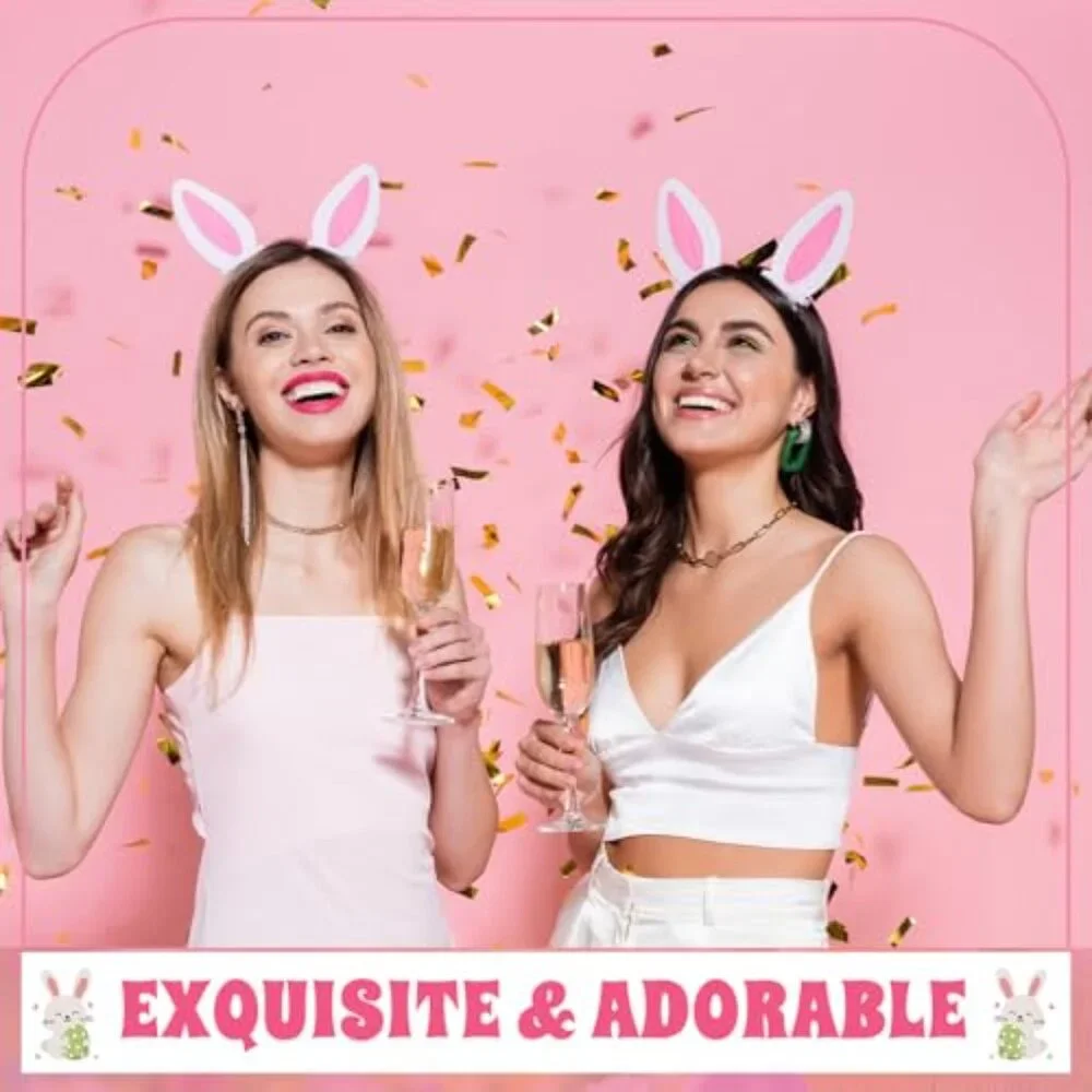 24 Pcs Bunny Ears Hair Clips 4.7In Costume Accessories Party Favors